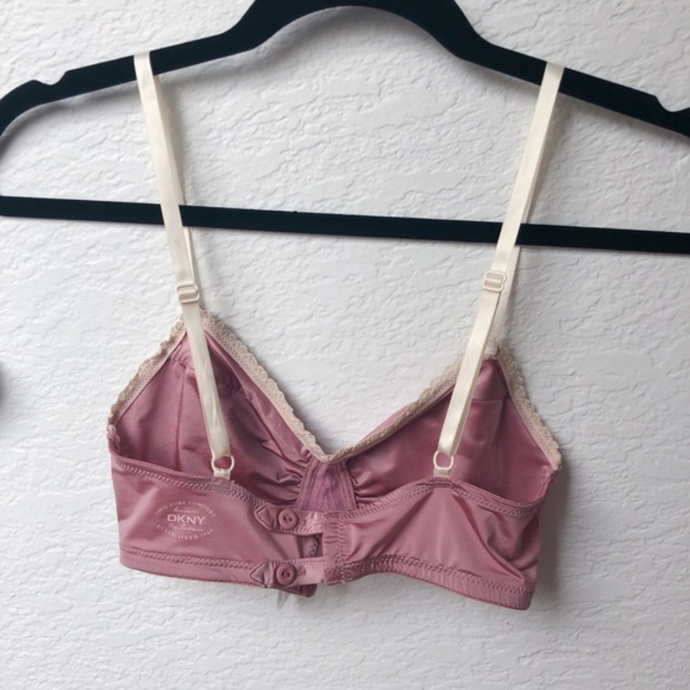 DKNY intimate bra bralette 32 A 32A pink silky - Picture 5 of 7